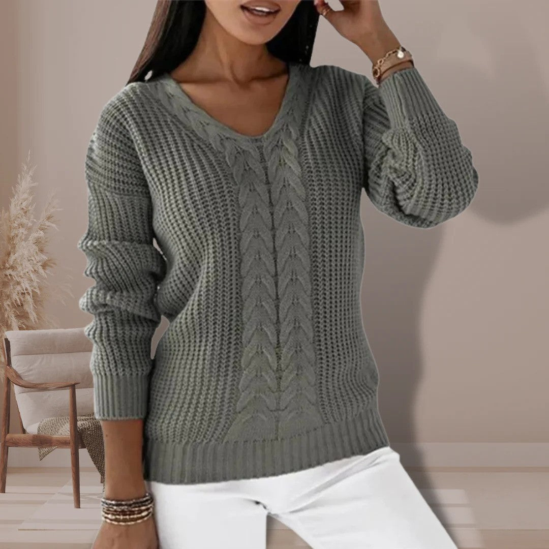 Ulrike™ | Strikket Sweater Med Struktur