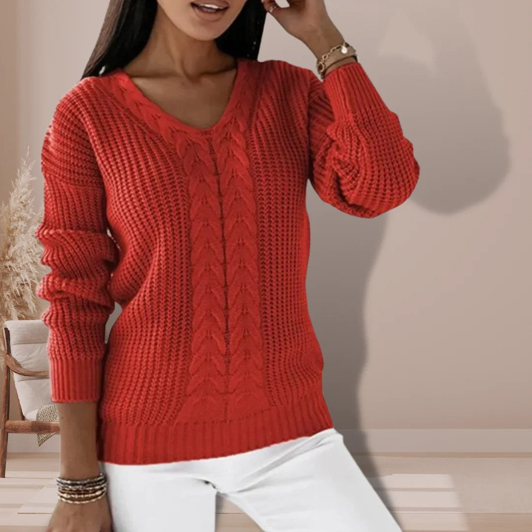 Ulrike™ | Strikket Sweater Med Struktur