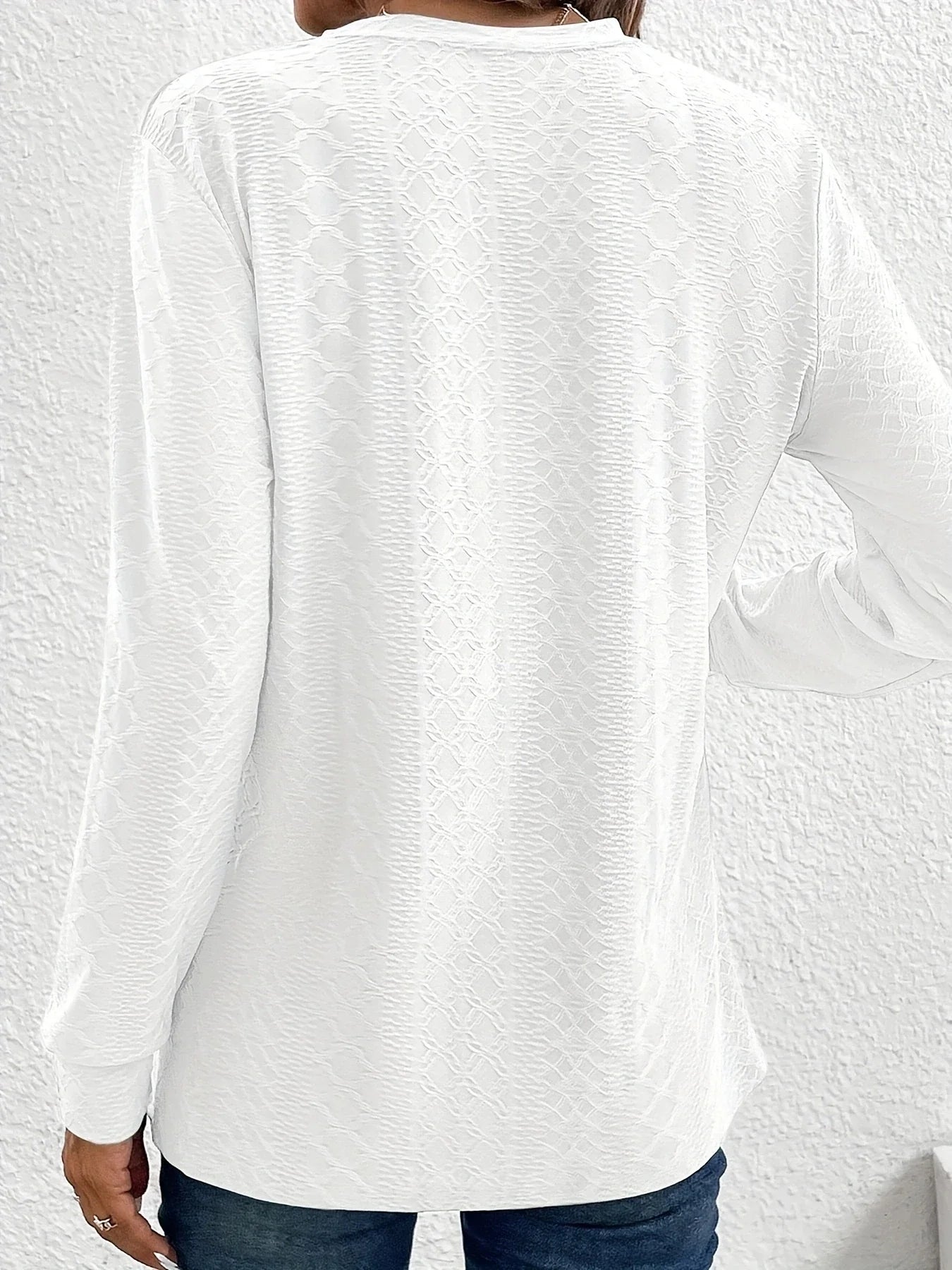 Nadia™ | Struktureret bluse med knapper - Elegant og selvsikker