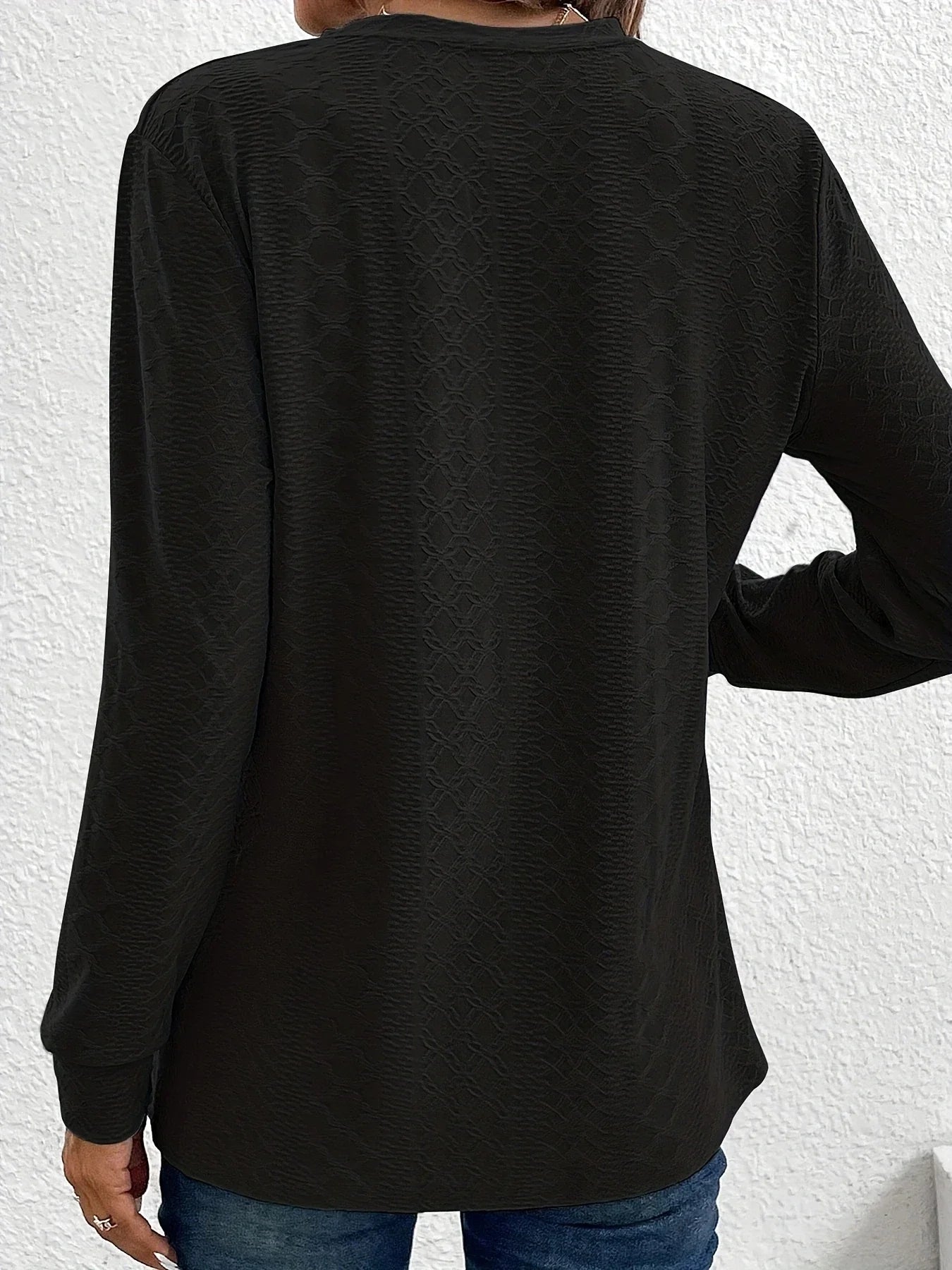 Nadia™ | Struktureret bluse med knapper - Elegant og selvsikker