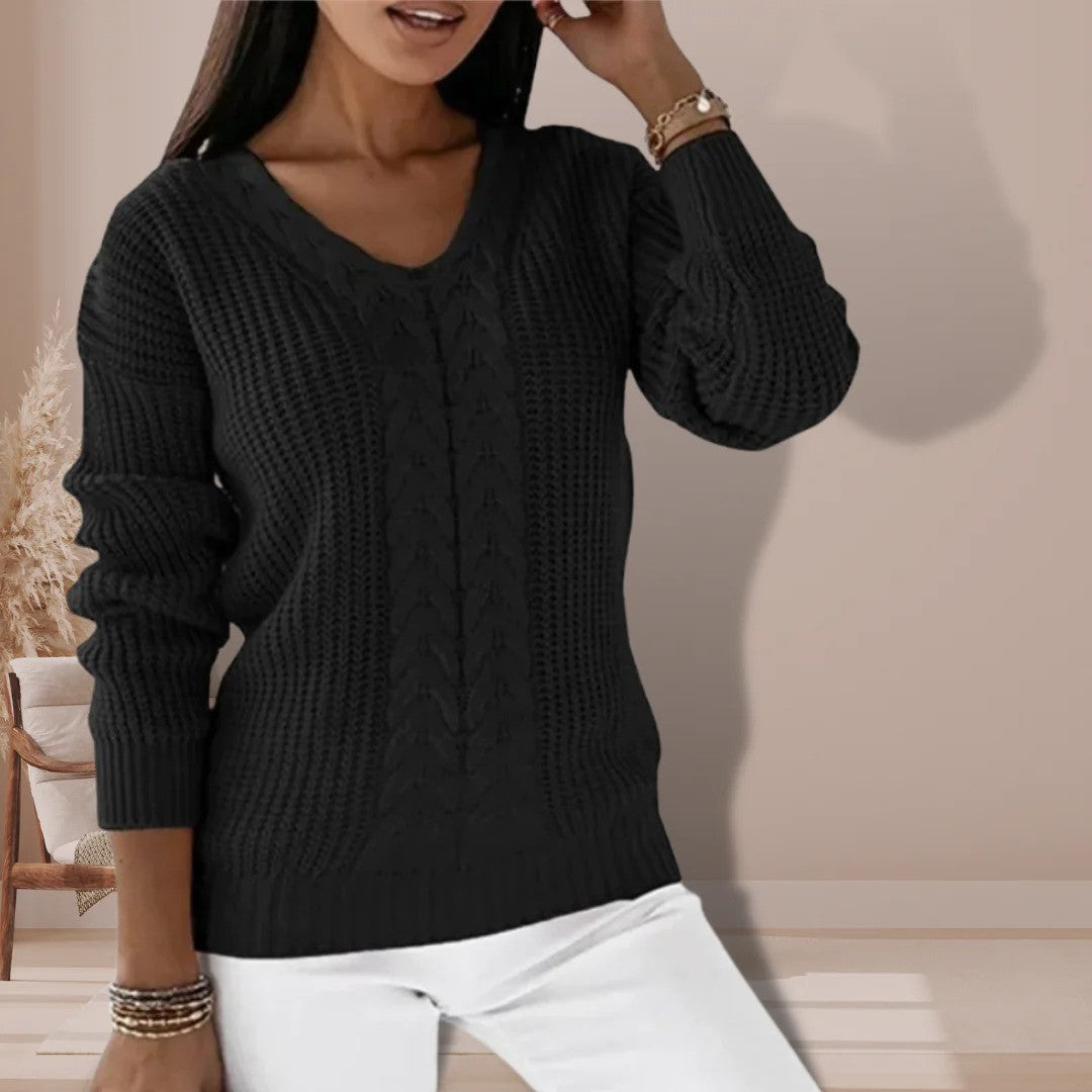 Ulrike™ | Strikket Sweater Med Struktur