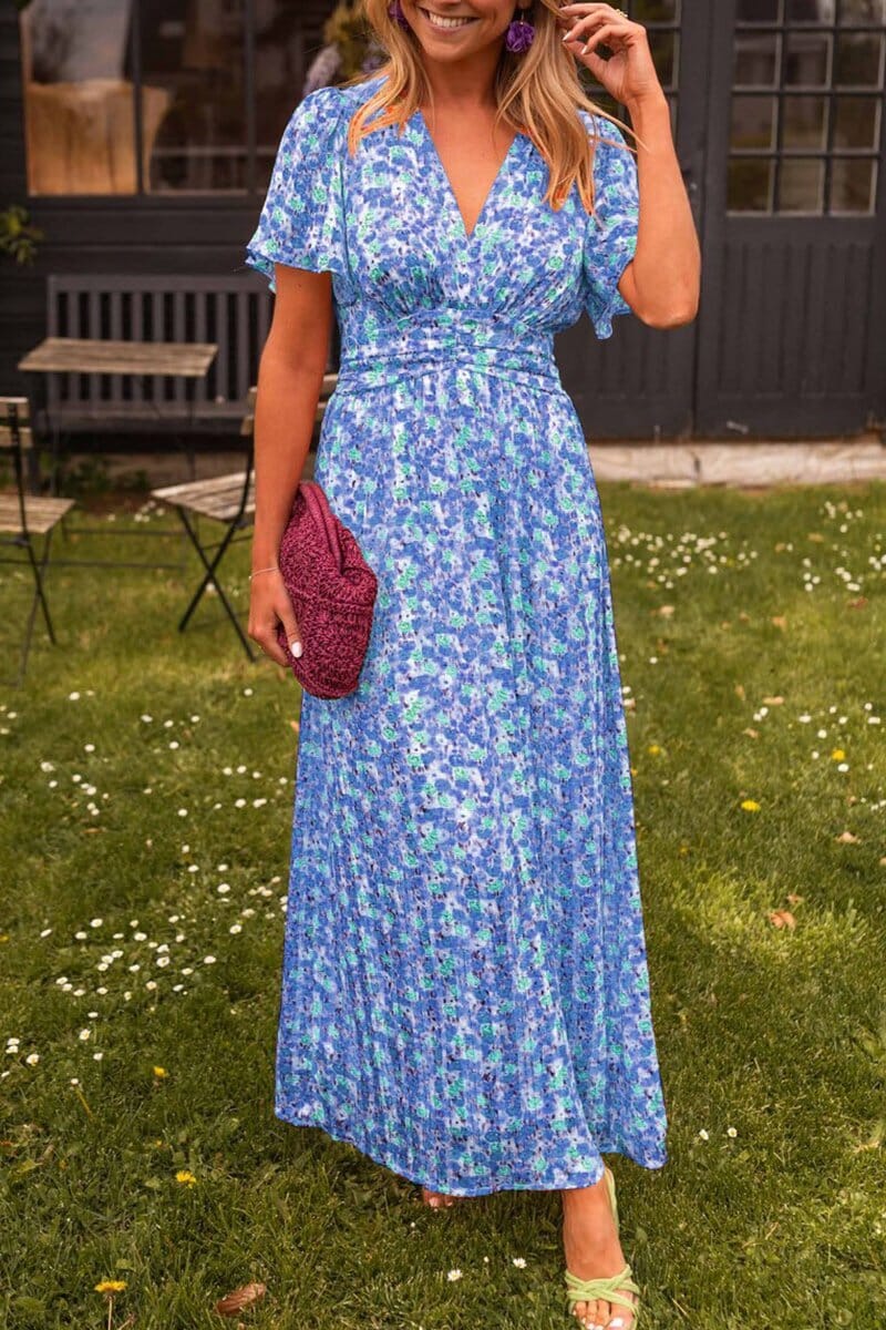 Sandra™ | Sandra Elegant maxikjole med V-udskæring