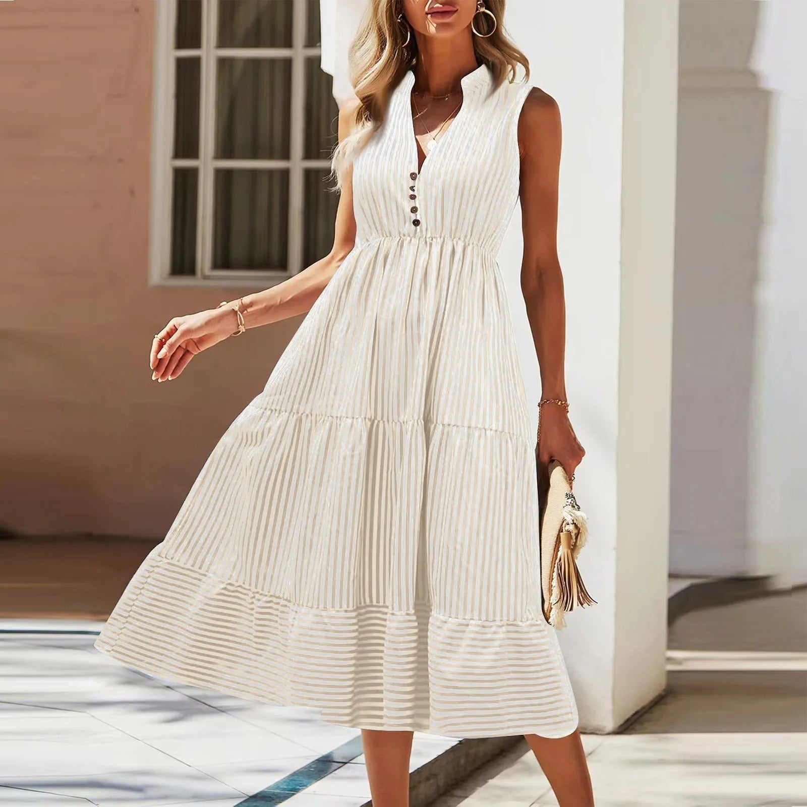 Amanda™ | Farverig Sommerkjole - Chic og klar til solen