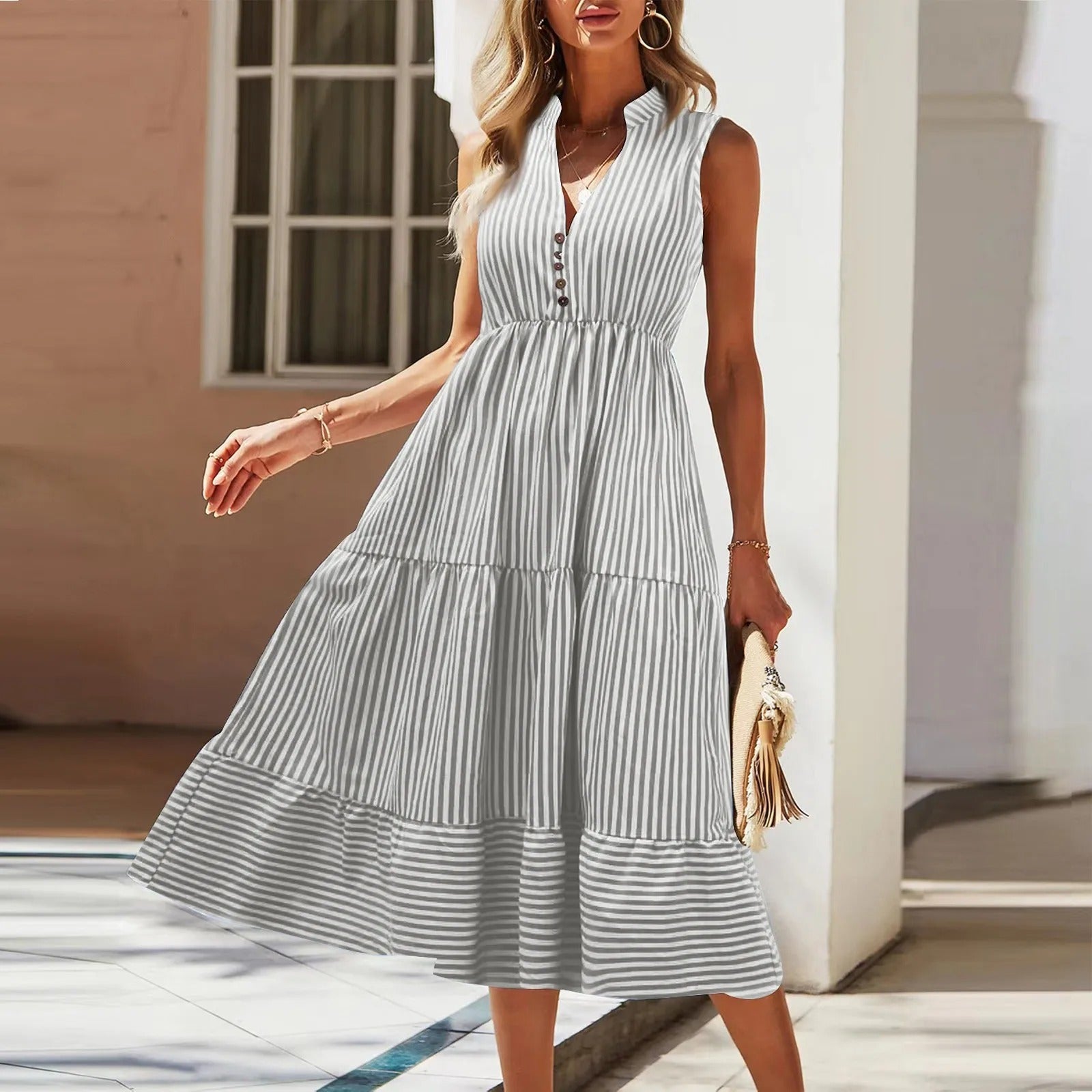 Amanda™ | Farverig Sommerkjole - Chic og klar til solen