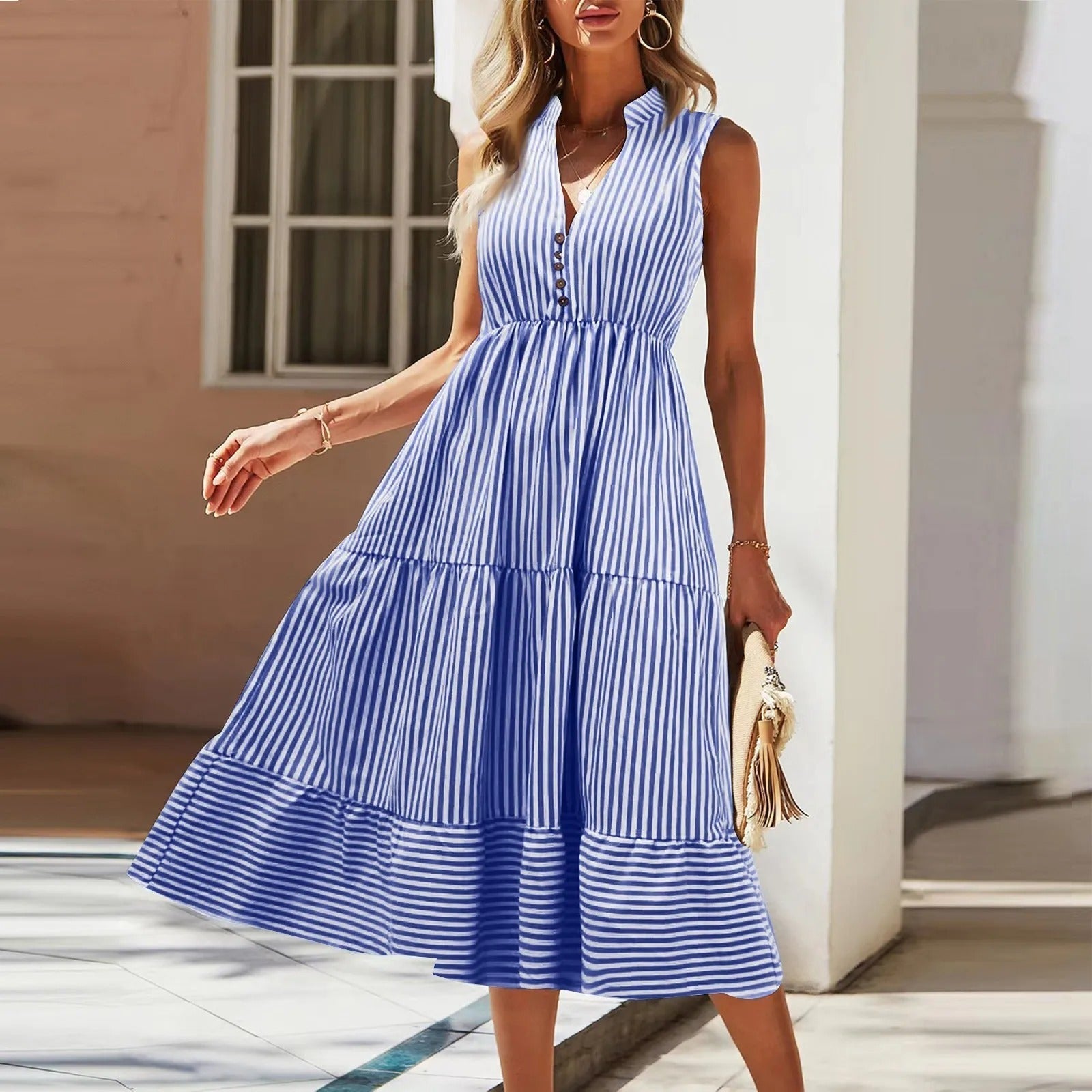 Amanda™ | Farverig Sommerkjole - Chic og klar til solen