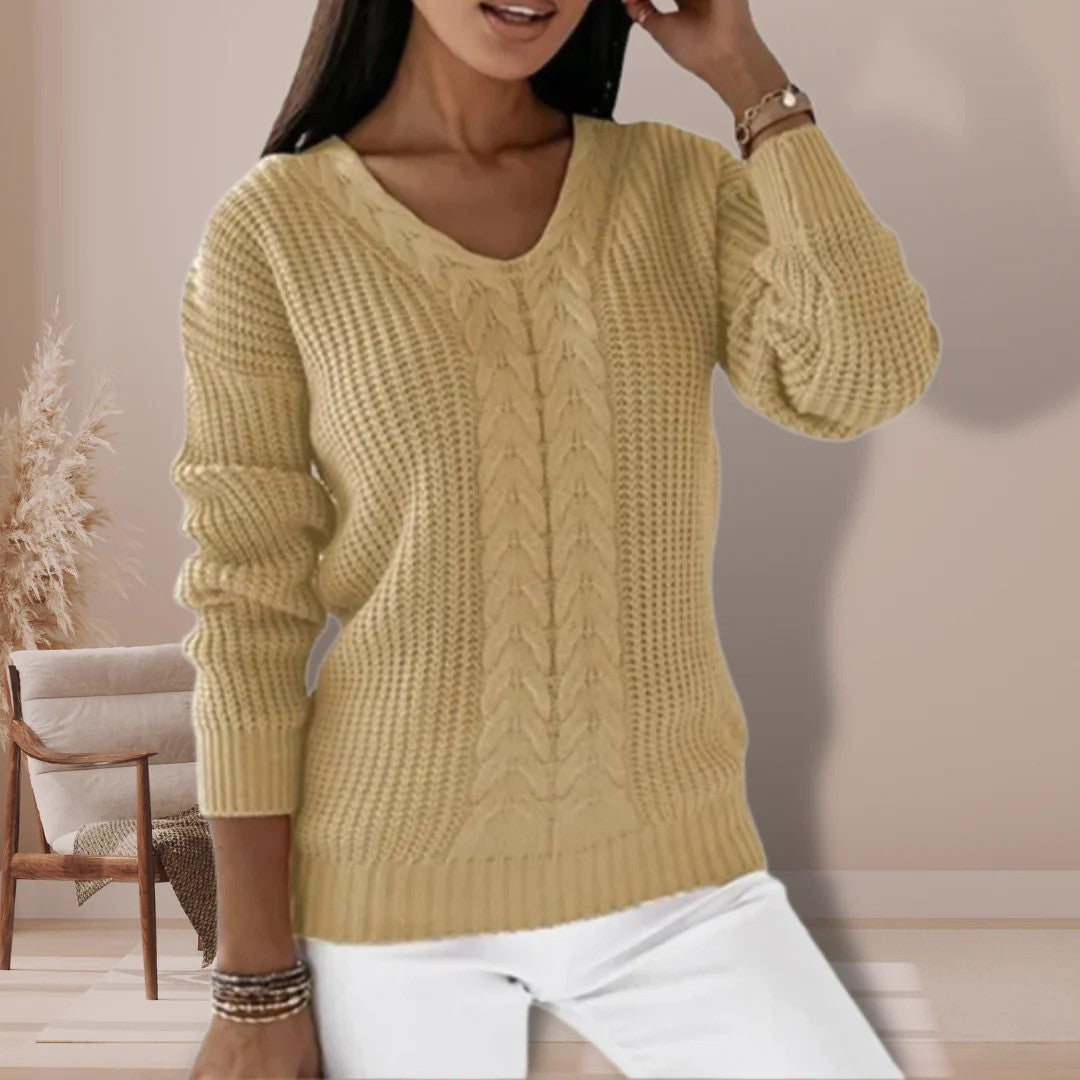 Ulrike™ | Strikket Sweater Med Struktur