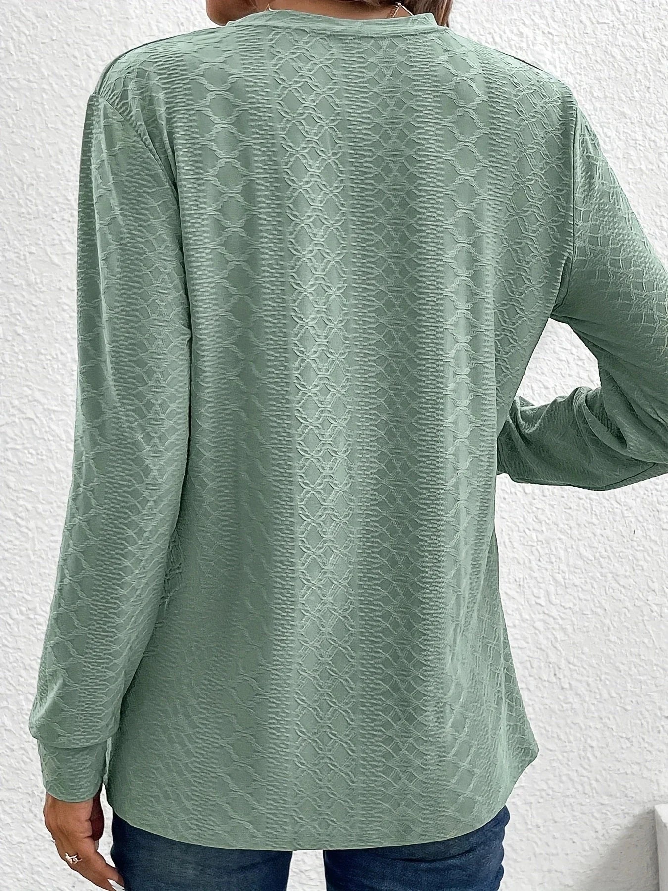 Nadia™ | Struktureret bluse med knapper -  Elegant og selvsikker